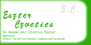 eszter czvetics business card